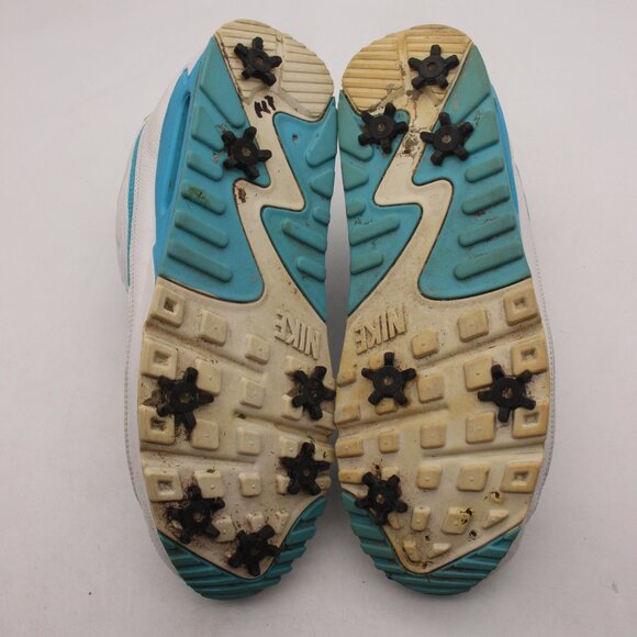 Nike Air Max 90 Undefeated Golf Shoe White Blue Fury Men's size 12 DS CJ7197-102 - Picture 7 of 12